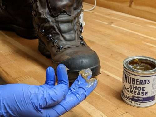 Huberd's shoe grease sales on leather jacket